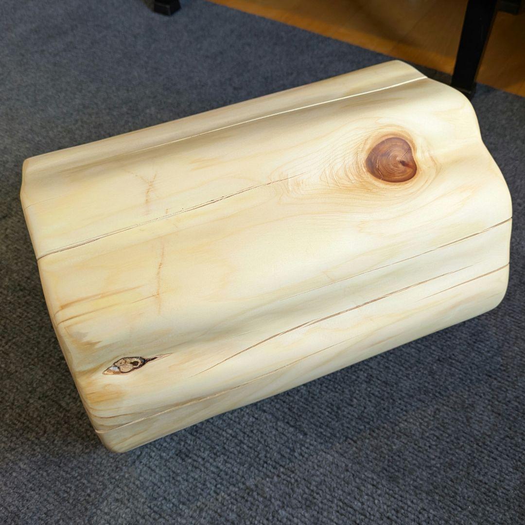 天然ヒバ 切り株 丸太 椅子 スツール 高さ約30.5㎝