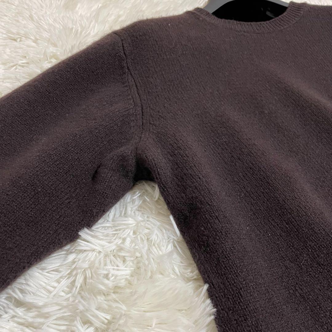 COMOLI コモリ ラムズウール クルーネックニット サイズ3 ダーク