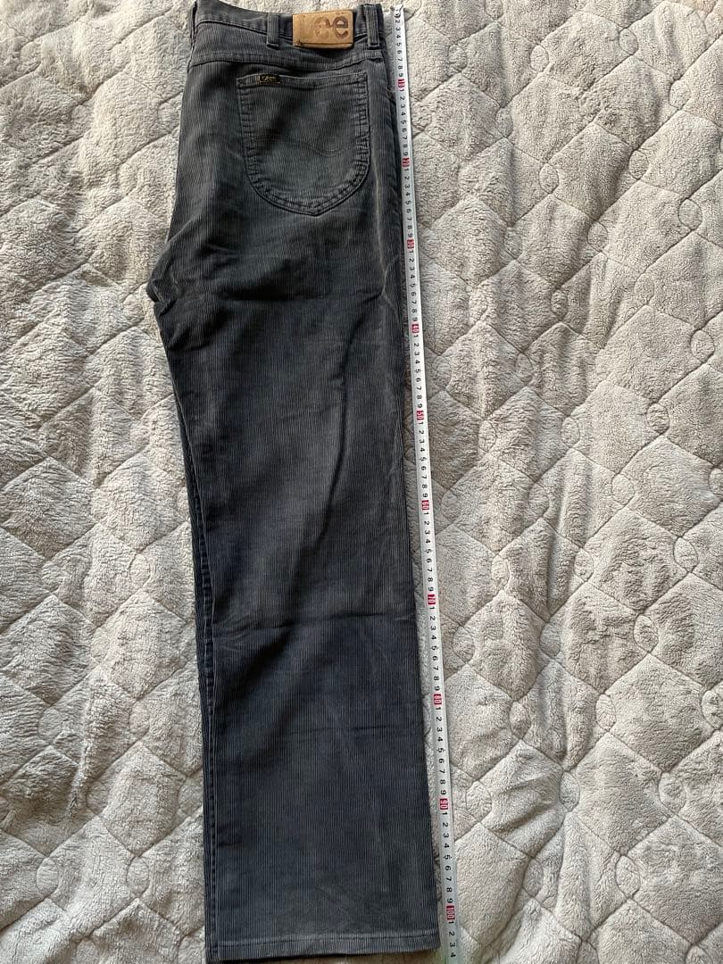 80s フェード ボロ Lee コーデュロイ デニム グレー 36×30