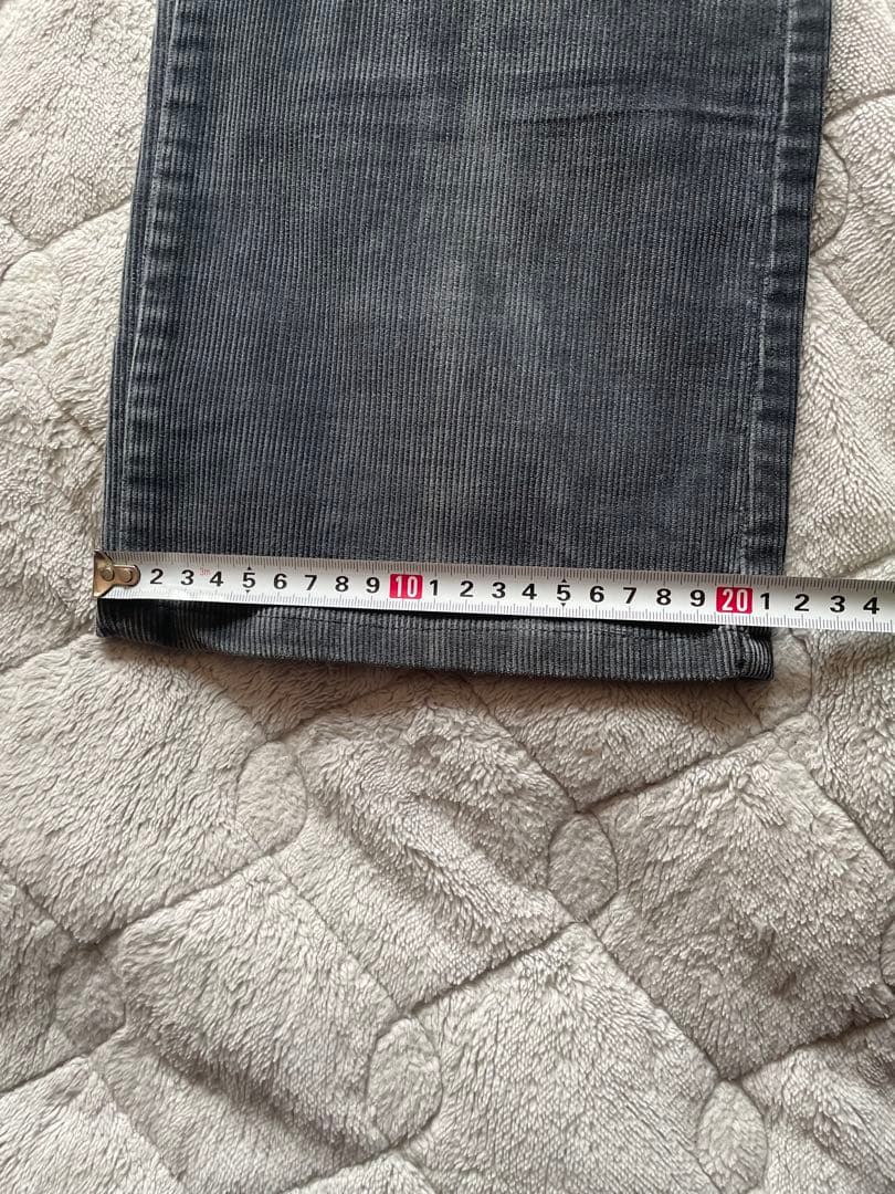80s フェード ボロ Lee コーデュロイ デニム グレー 36×30
