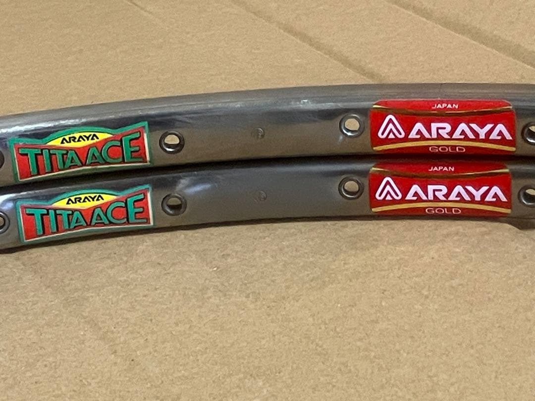 再値下げ 中古 ARAYA GOLD TITACE NJS チタン 競輪 ピスト - メルカリ