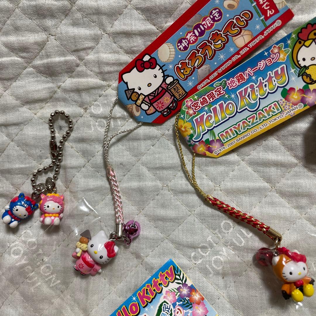 平成レトロ キティ 根付けストラップキーチェーンマスコット レアも