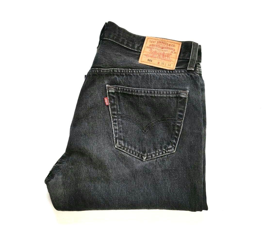 USA製】90s LEVI'S 501 先染めブラック デニムパンツ W36