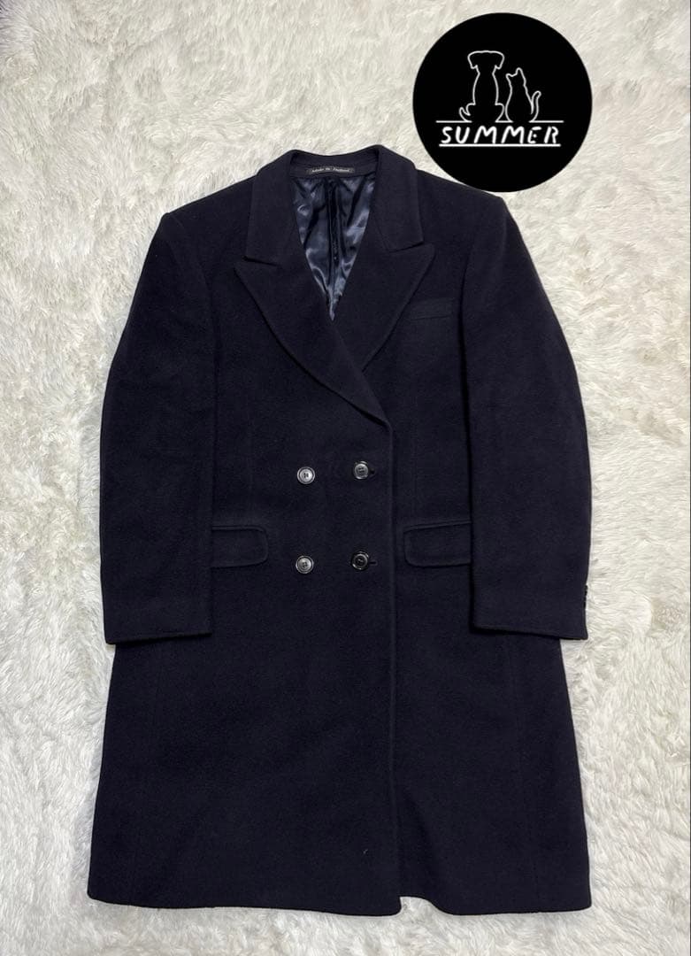 Savoy Taylors Guild ダブルブレストコート カシミヤ100%