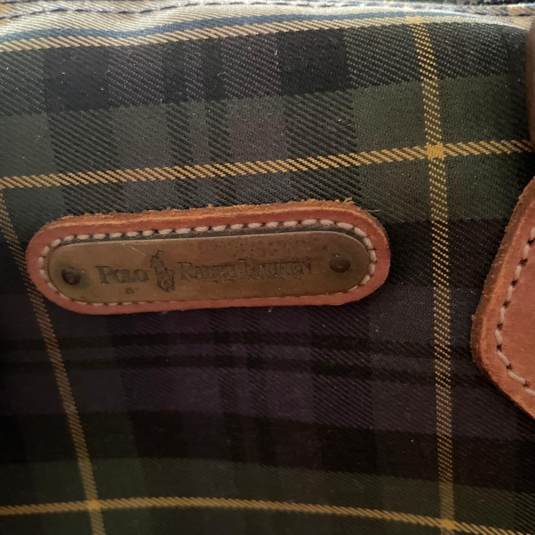 Polo Ralph Lauren チェック柄ボストンバッグ小 - メルカリ