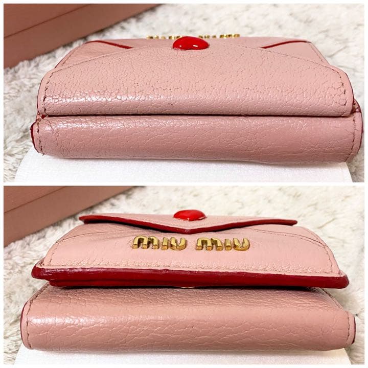 MIUMIU / ミュウミュウ マドラスラブ ラブレター 三つ折り財布 正規品