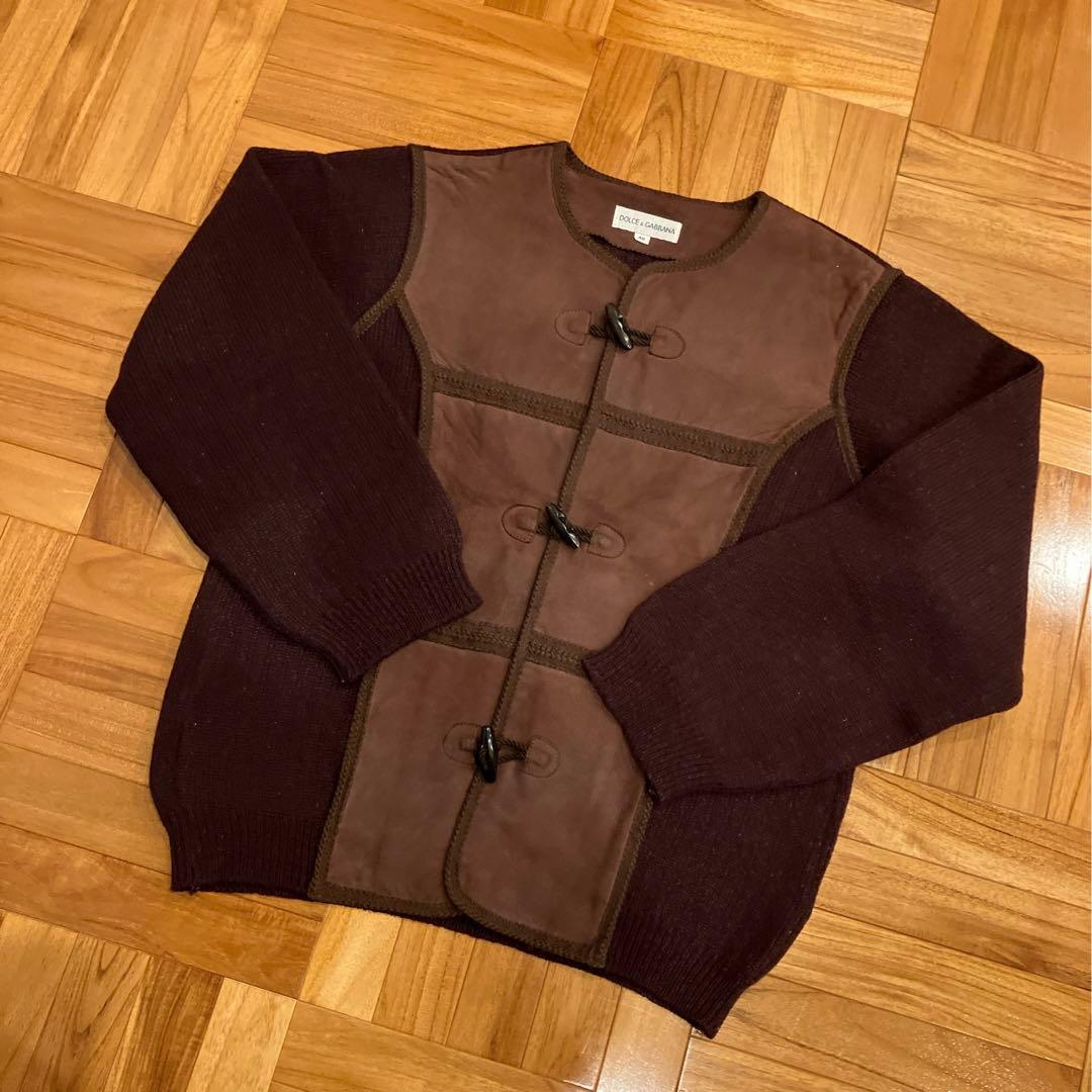 90's DOLCE&GABBANA ニット DOLCE&GABBANA - 90s Dolce&Gabbana 毛足長め ディープヘンリーネック