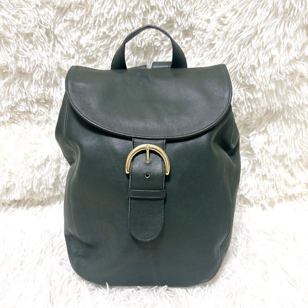 希少 美品　OLD COACH オールドコーチ リュック グリーン USA製 極美品】オールドコーチ リュック 緑 グリーン アメリカ製 - メルカリ