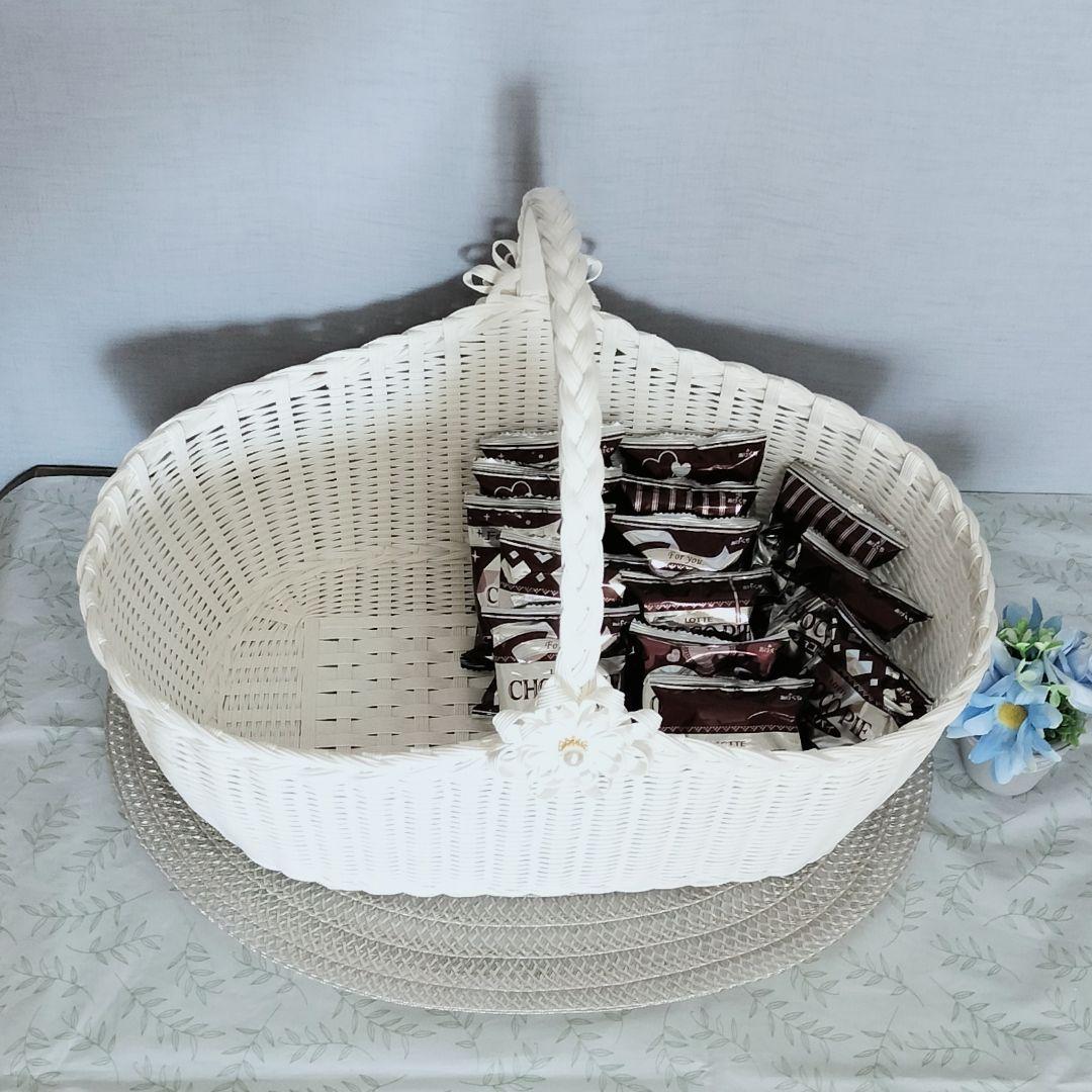 かご バスケット 特大•深型 エコクラフト 結婚式 プチギフト クラフト