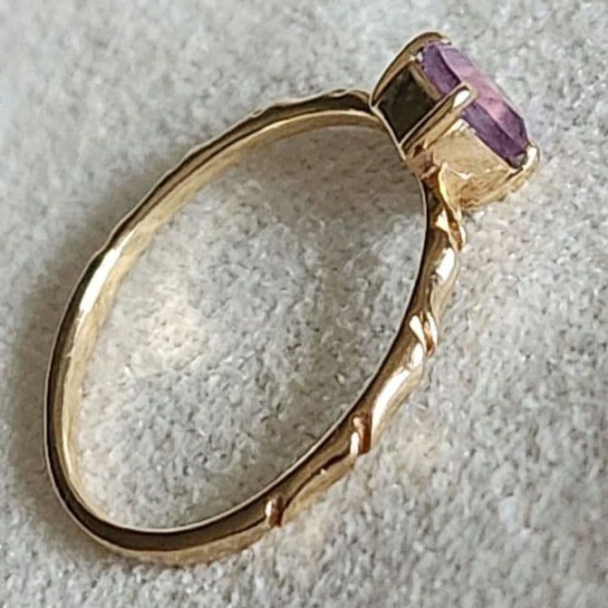 アメジスト♡9号【ノワールドプーペ】K10 スクエアリング☆アガット