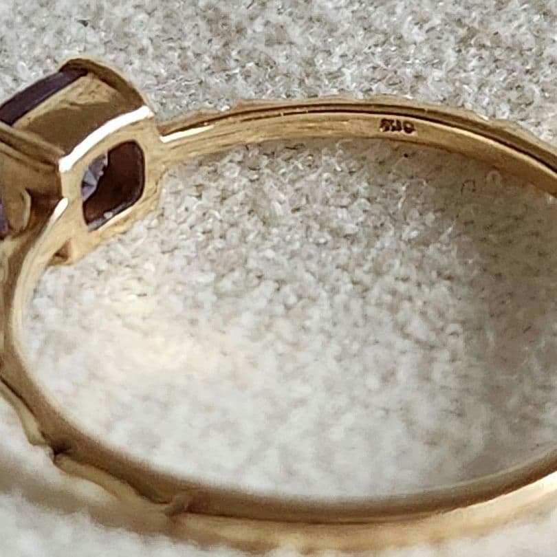 アメジスト♡9号【ノワールドプーペ】K10 スクエアリング☆アガット