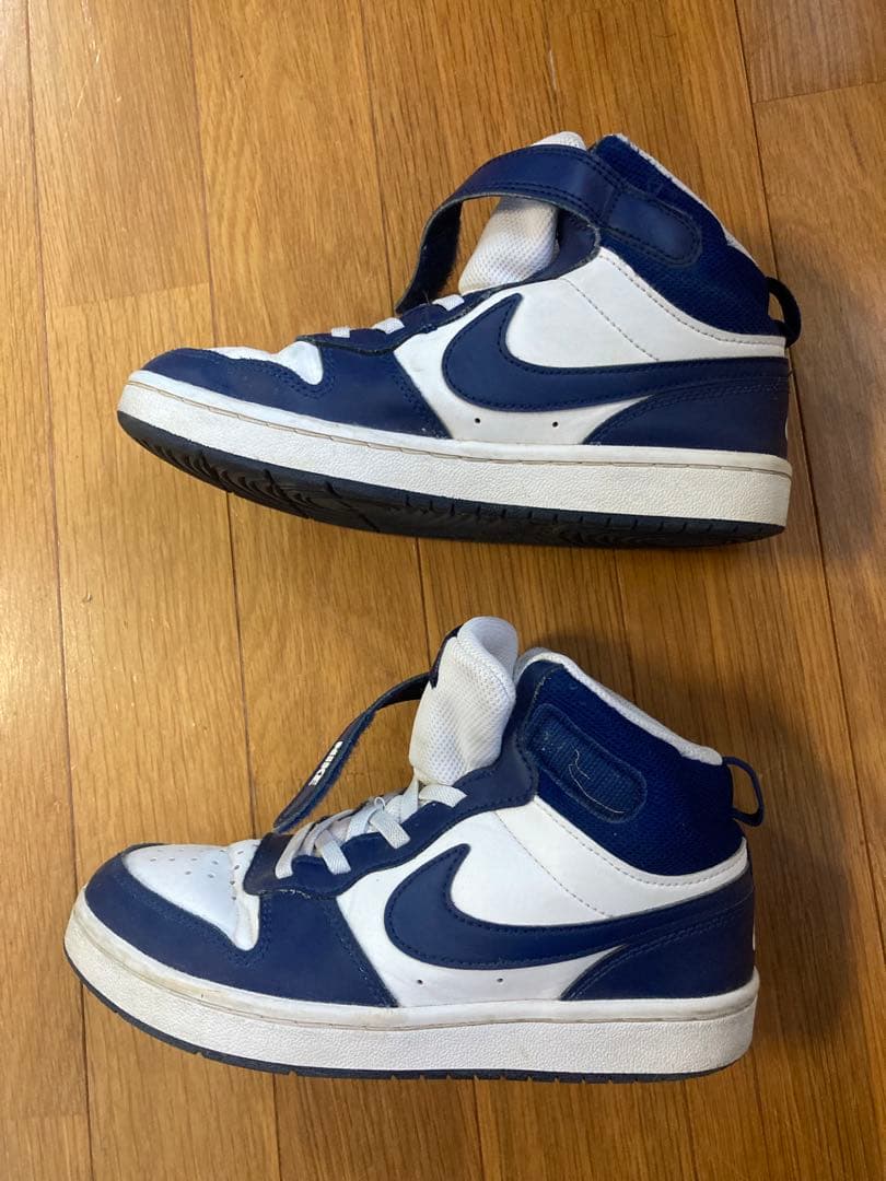 Nike ネイビー/ホワイト ハイカットスニーカー 21cm - メルカリ
