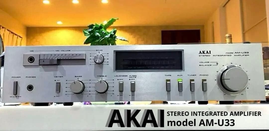 AKAI プリメインアンプ AM-U33 アカイ 動作良好 - メルカリ