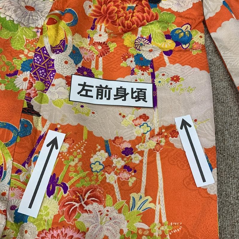 501aj68□ハーフ成人式 十三参り 女児 アンティーク着物□状態良好