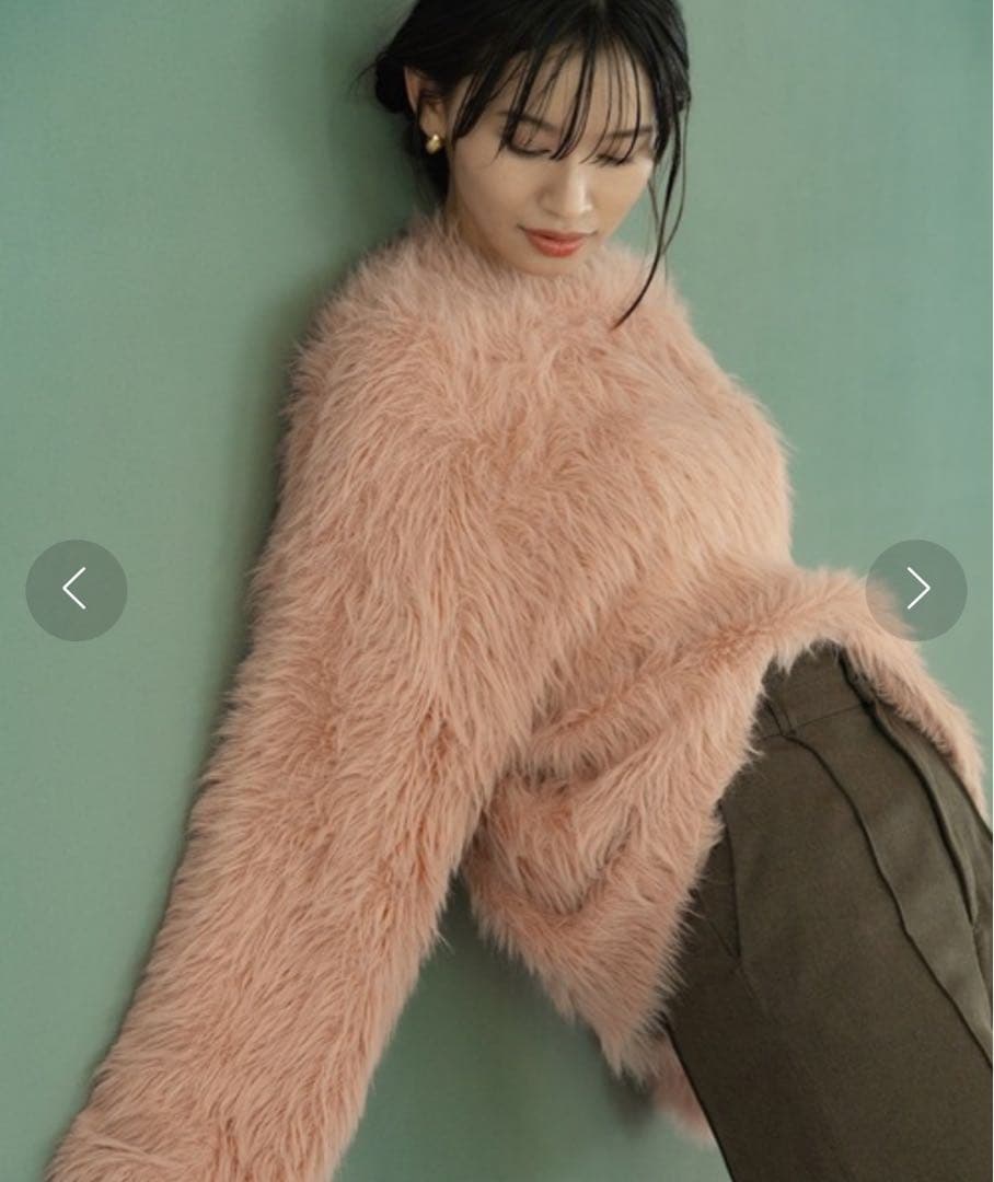 フリークスストア フェザーヤーン シャギー ニットプルオーバー【限定