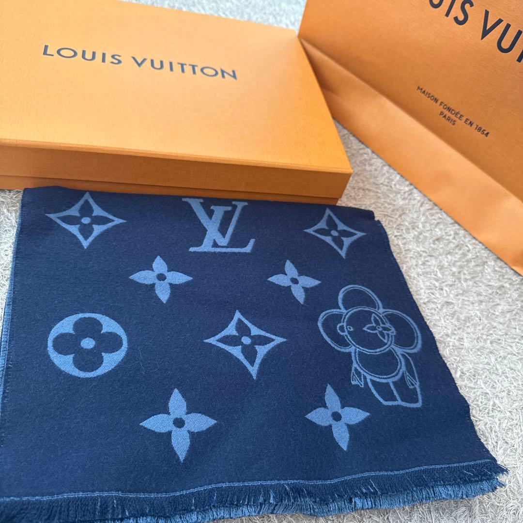 LOUIS VUITTON ウール マフラー モノグラム 中古】 ルイ・ヴィトン LOUIS VUITTON マフラー モノグラム ウール