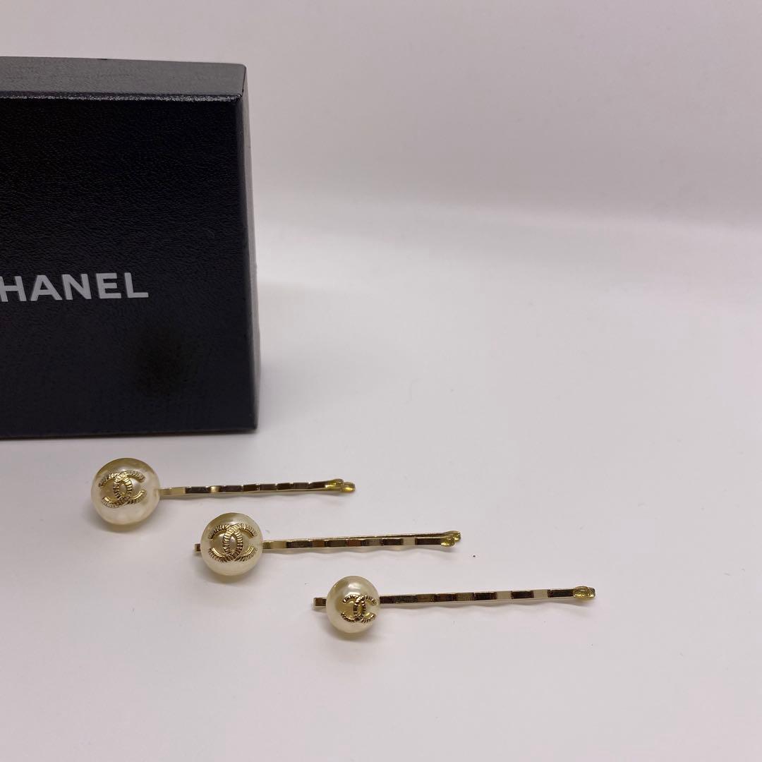 正規品］CHANEL ヘアピン 3本セット 美品 - メルカリ