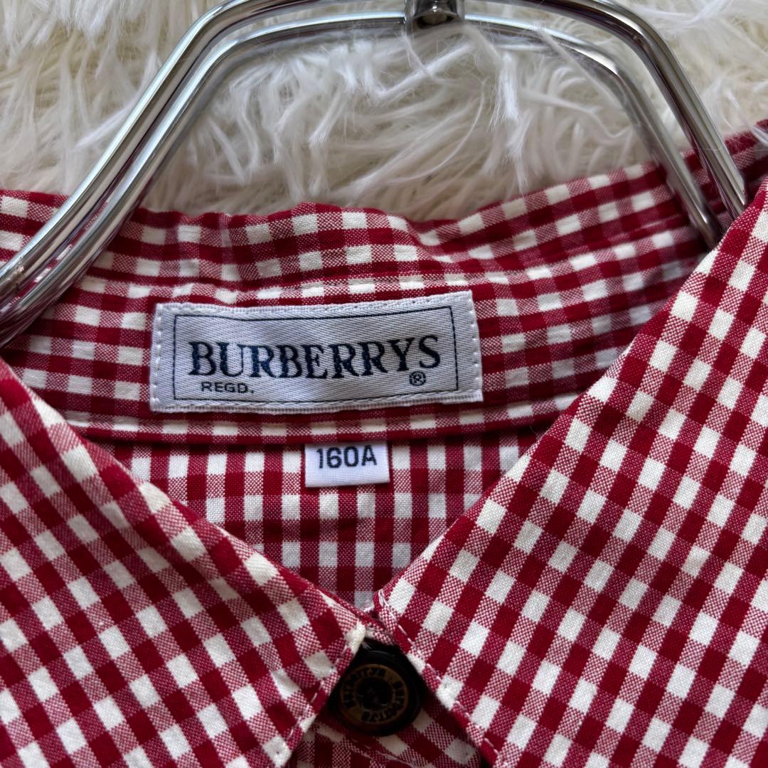 Burberry✨シャツワンピース ギンガムチェック 刻印ボタン 女の子 160