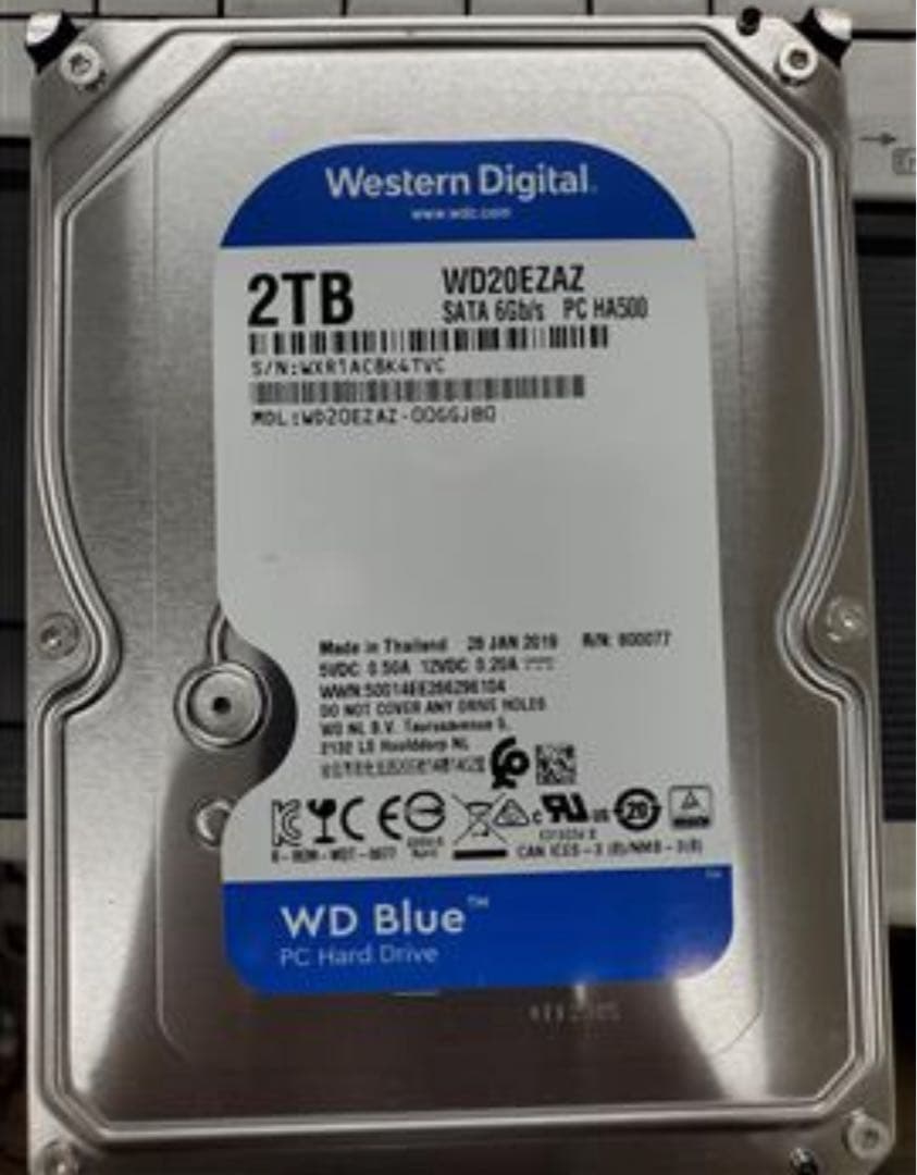 WD Blue 2TB WD20EZAZ HDD 中古品 - メルカリ