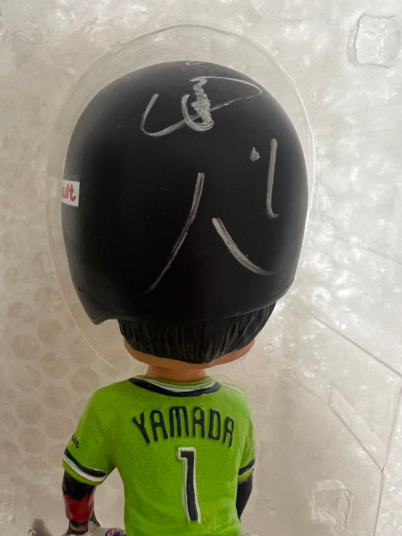 ヤクルトスワローズ 山田哲人 直筆サイン ボブルヘッド トリプルスリー