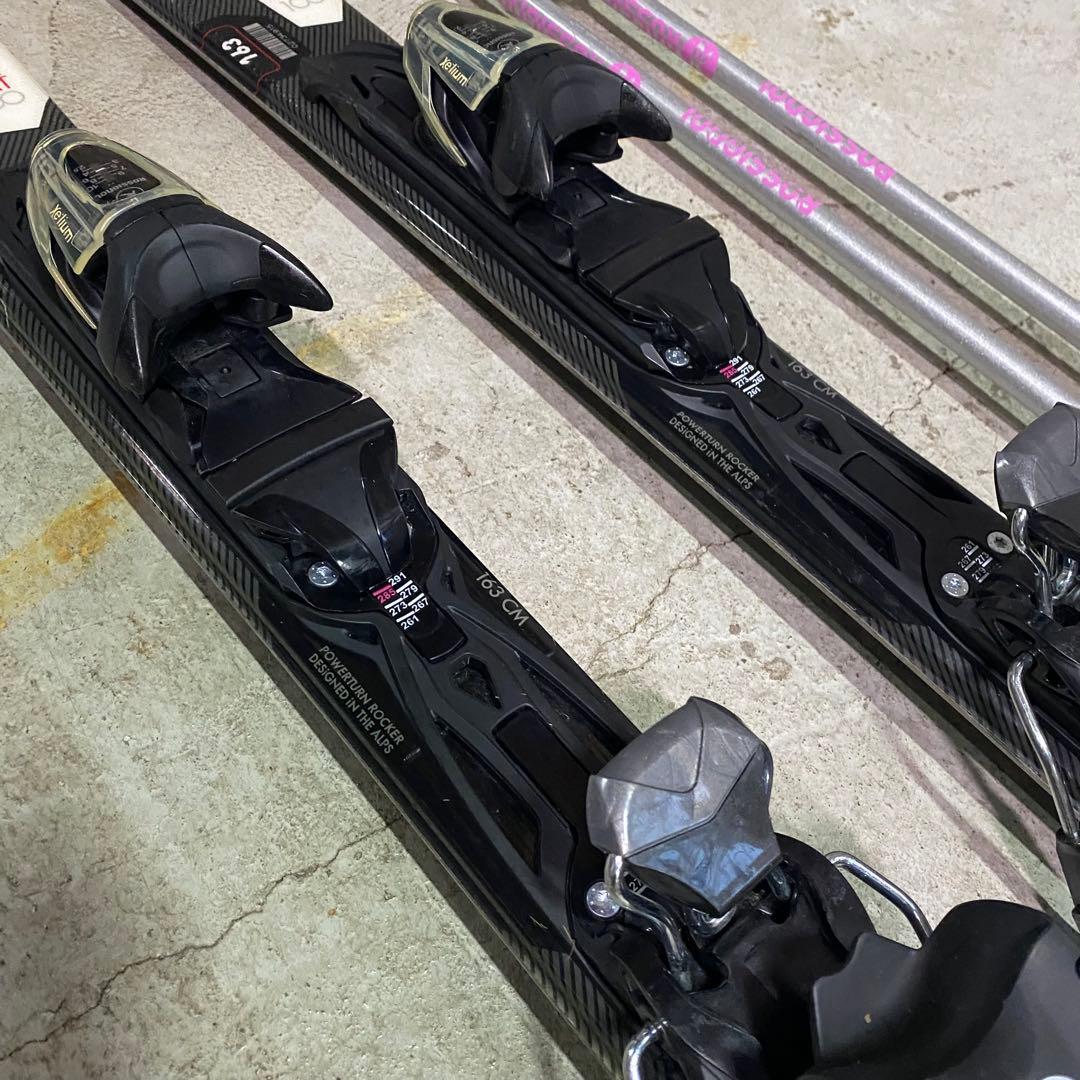 ロシニョール パシュート100 163cm スキー板 ビンディング ストック付