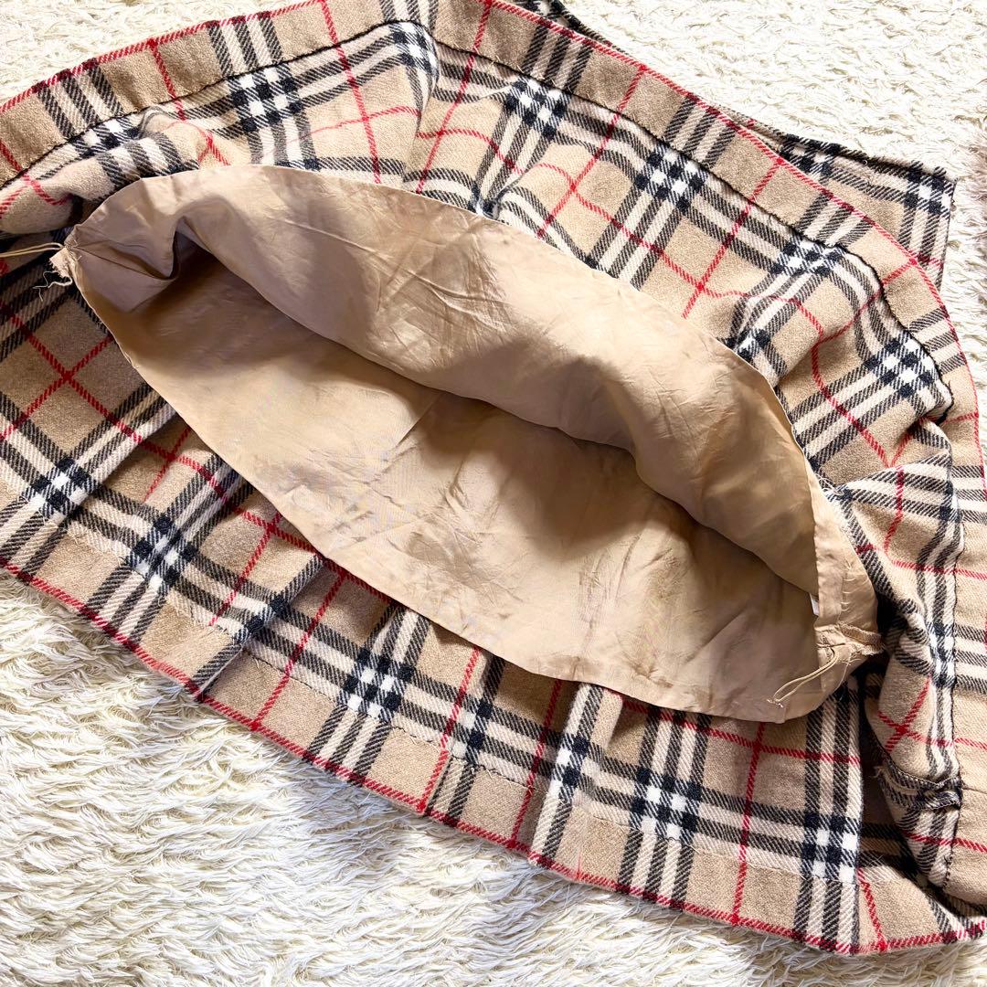 希少サイズ バーバリー ロンドン ウール ノバチェック スカート 40