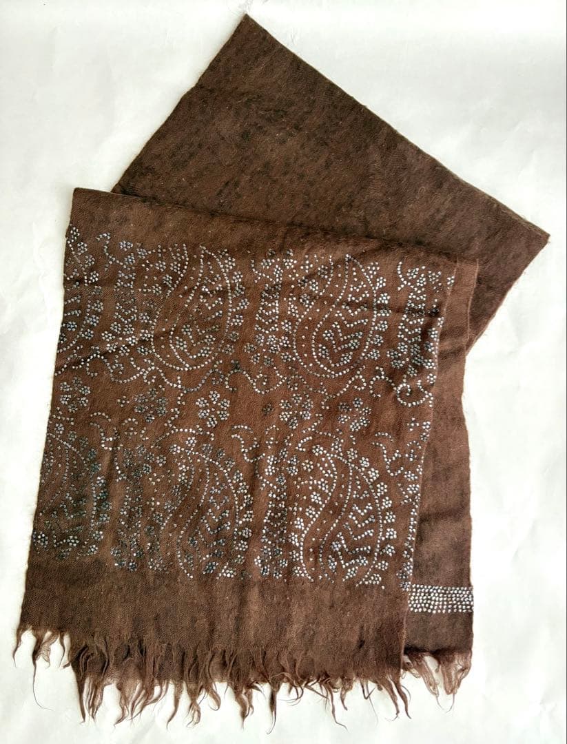 DRIES VAN NOTEN ドリスヴァンノッテン ラメ装飾 ウールストール