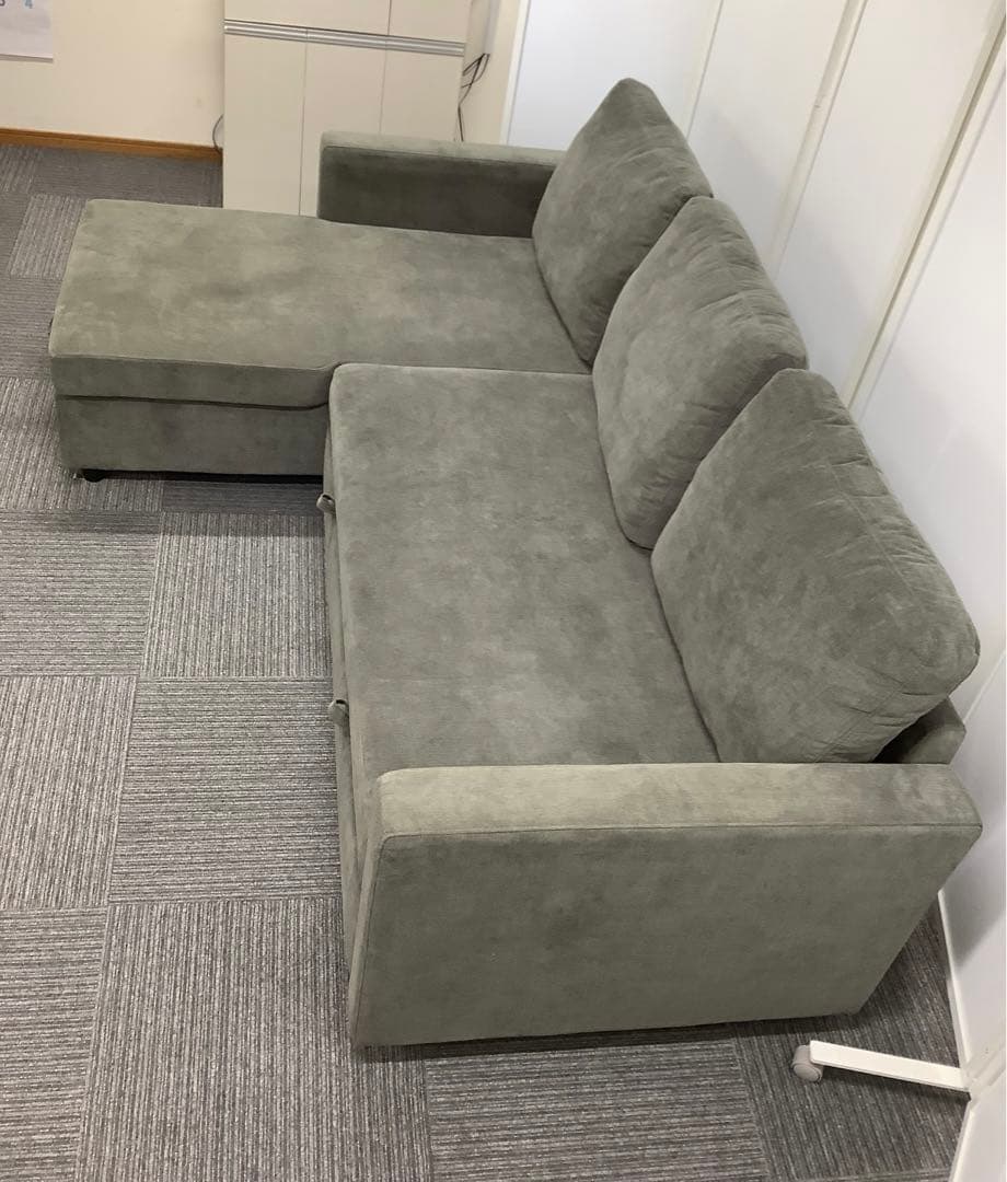 なら様専用 極上！ニトリ ソファベッド 布張り 収納付きカウチソファ