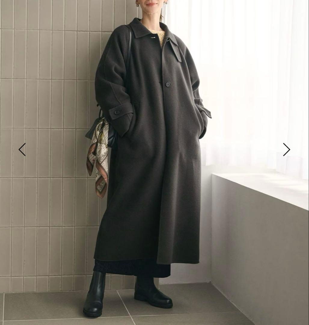 BEAUTY&YOUTH ダークグレー リバーロングコート034 BEAUTY＆YOUTH UNITED ARROWS ステンカラーコート コート リバー