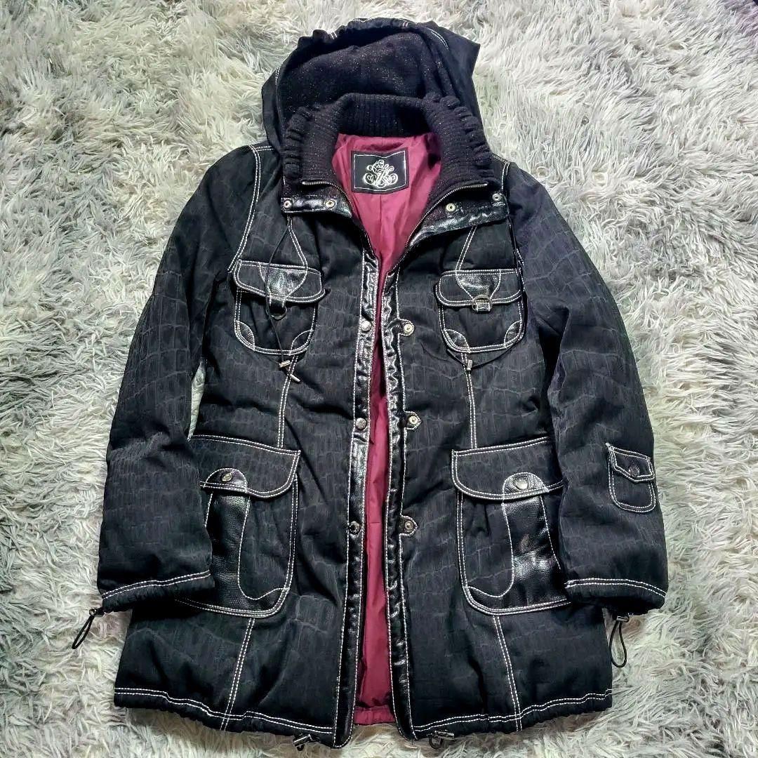 ​美品 伊太利屋 GK ダウンコート クロコ型押し ラメ 異素材 ブラック 9号 楽天市場】伊太利屋（種類（コート・ジャケット）ダウンジャケット