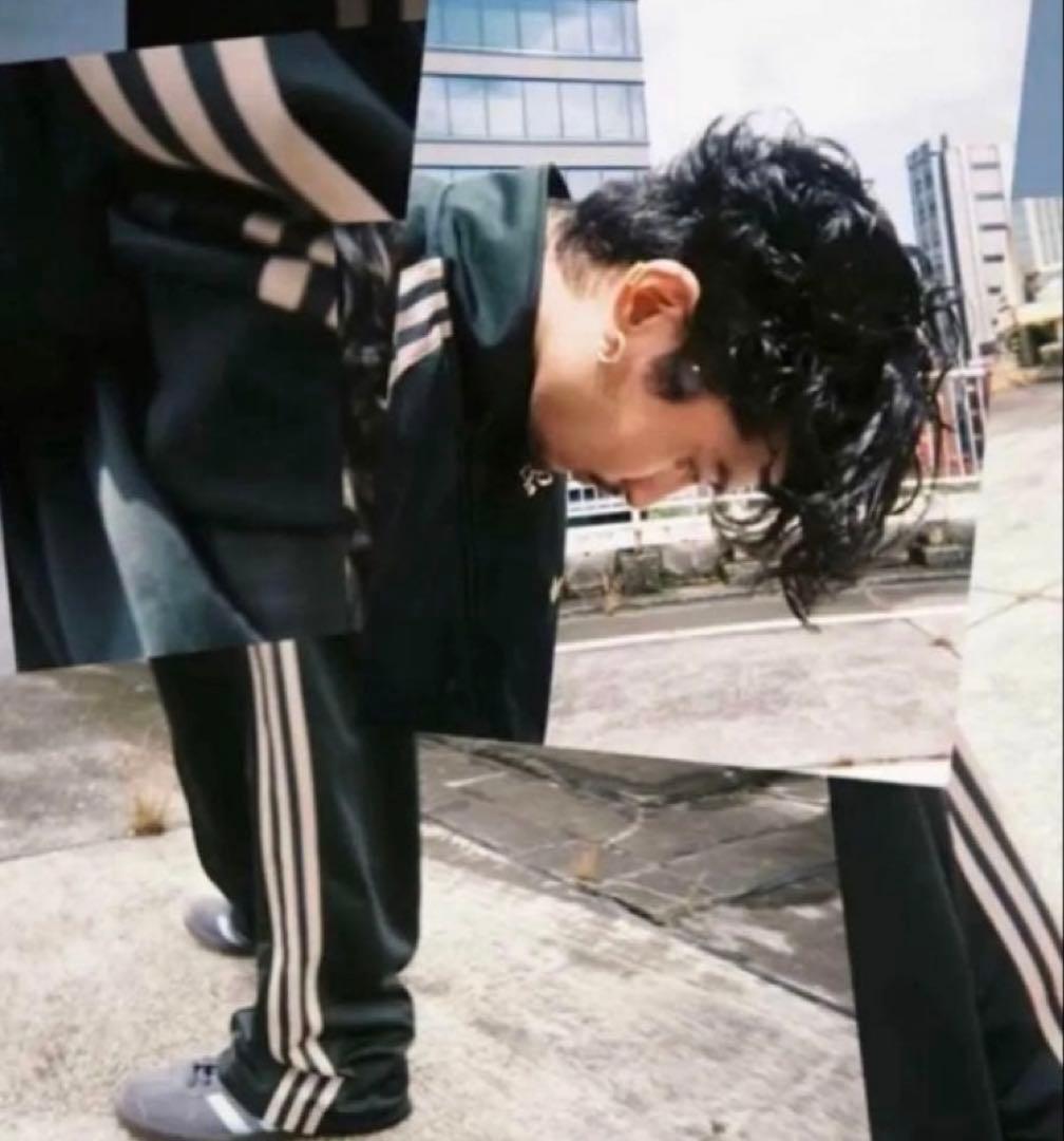 常田大希着用モデル】深緑ダークグリーンadidasトレフォイルMトラック