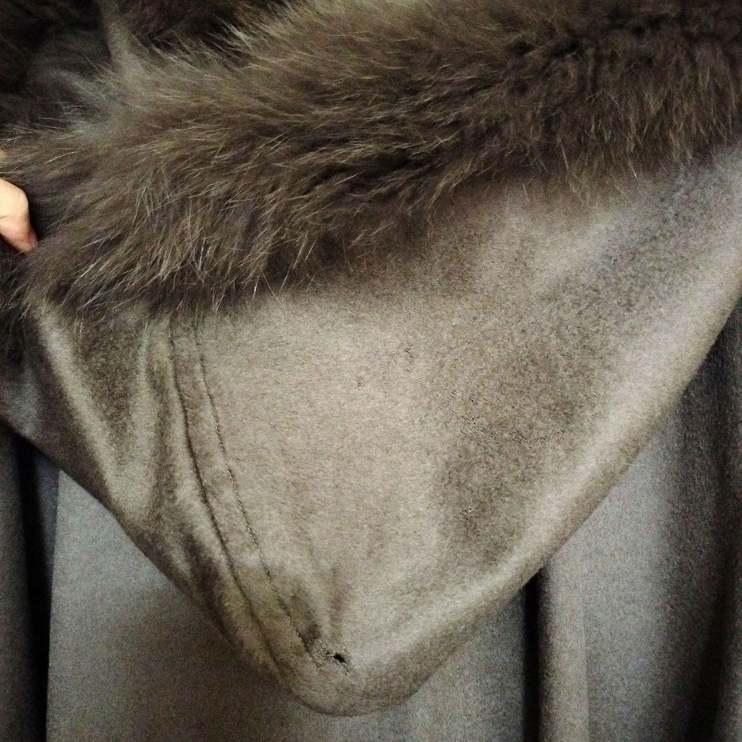 もも様専用！カシミヤ100 フォックスファー 定価45万円 タグ付きケープ