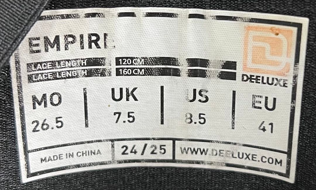 【即日発送】DEELUXE EMPIRE 26.5cm 24-25モデル