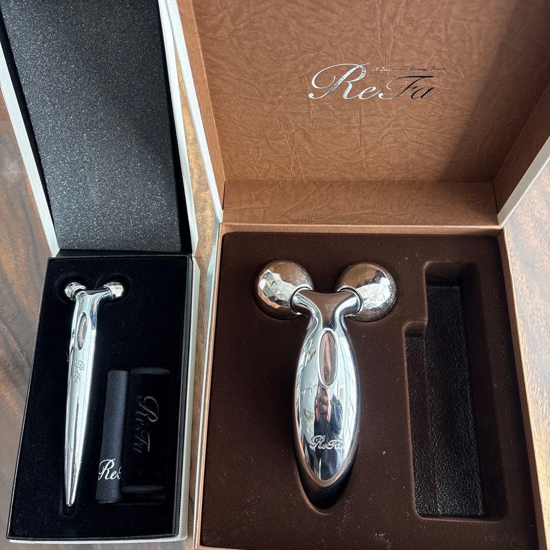 ReFa 美顔ローラー ダブルボール シルバー 2個セット - メルカリ