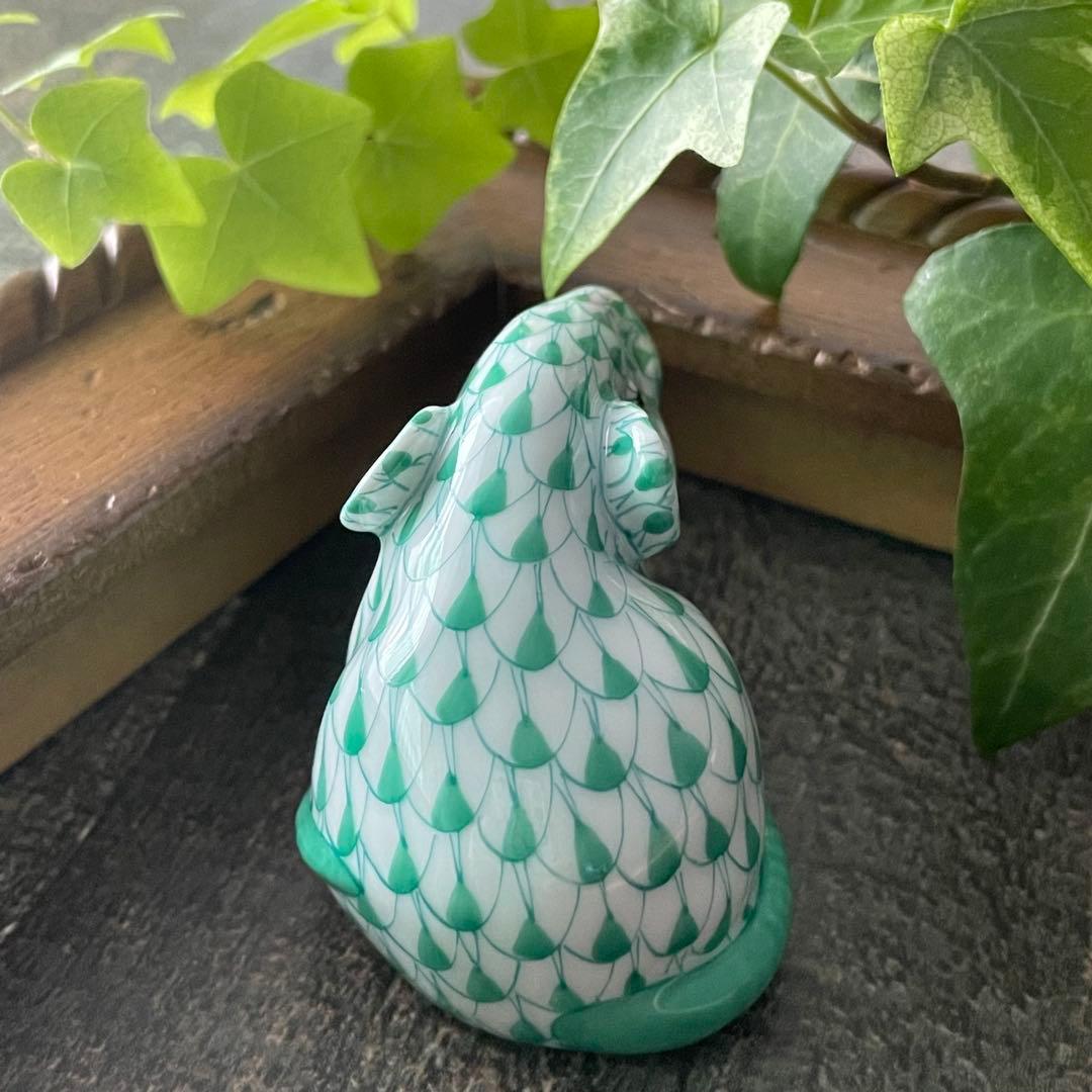 HEREND ゾディアック 十二支フィギュリン グリーン ネズミ - メルカリ