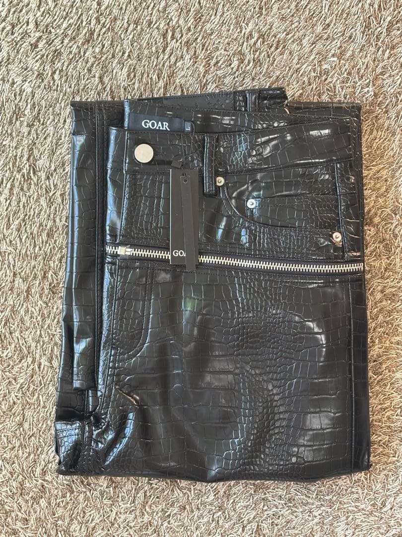 goar archive CROCO ZIPPER PANTS L - メルカリ