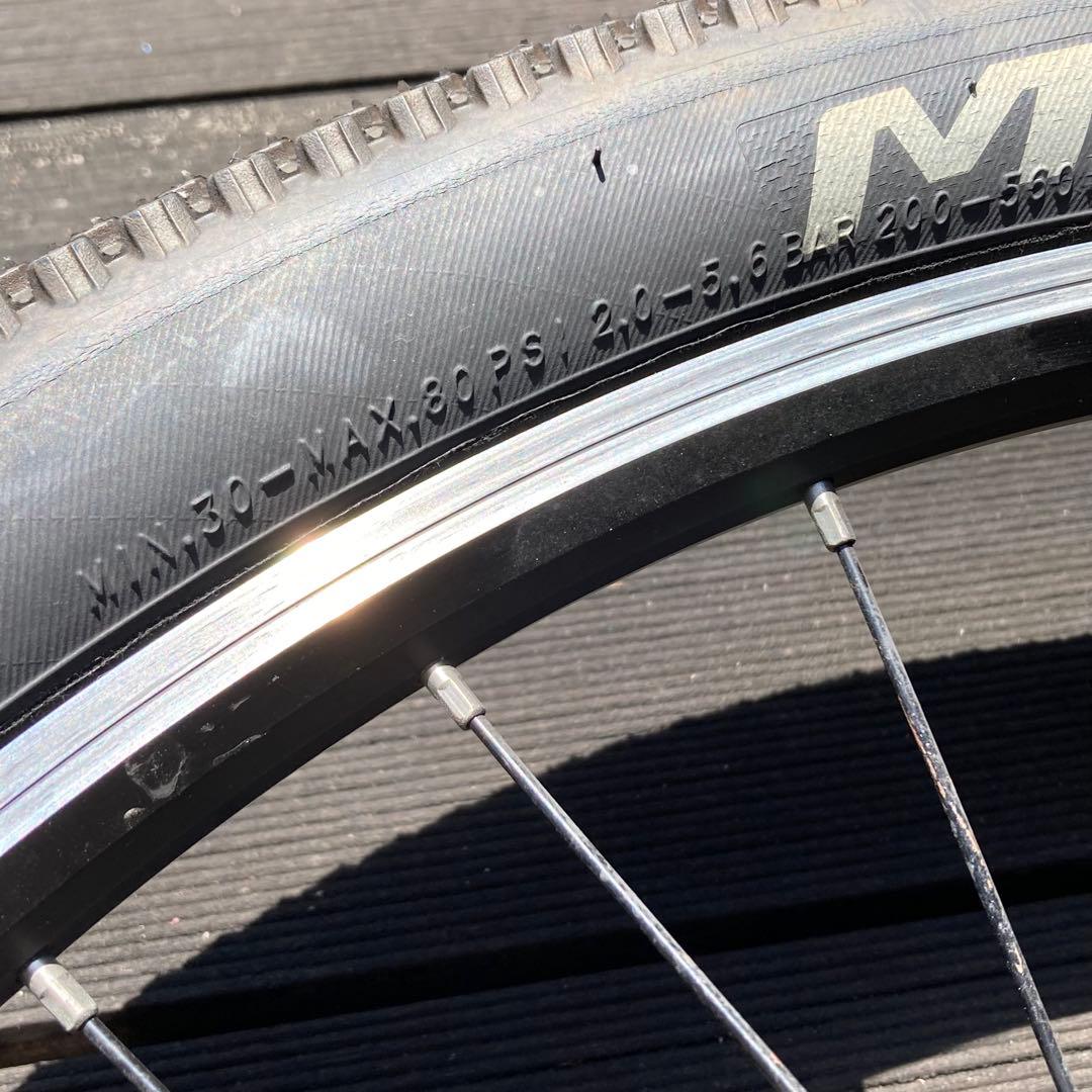 26インチMTB前後タイヤホイール（リア7速フリー、米式バルブアダプタ