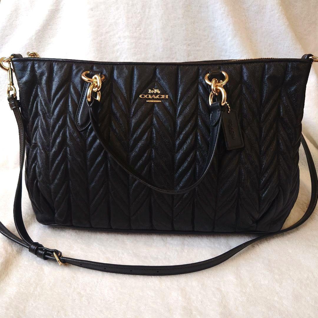 COACH コーチ 2way　レザー ショルダーバッグ COACH コーチ 2WAYショルダーバッグ レザー ブラック F54758 : JJ