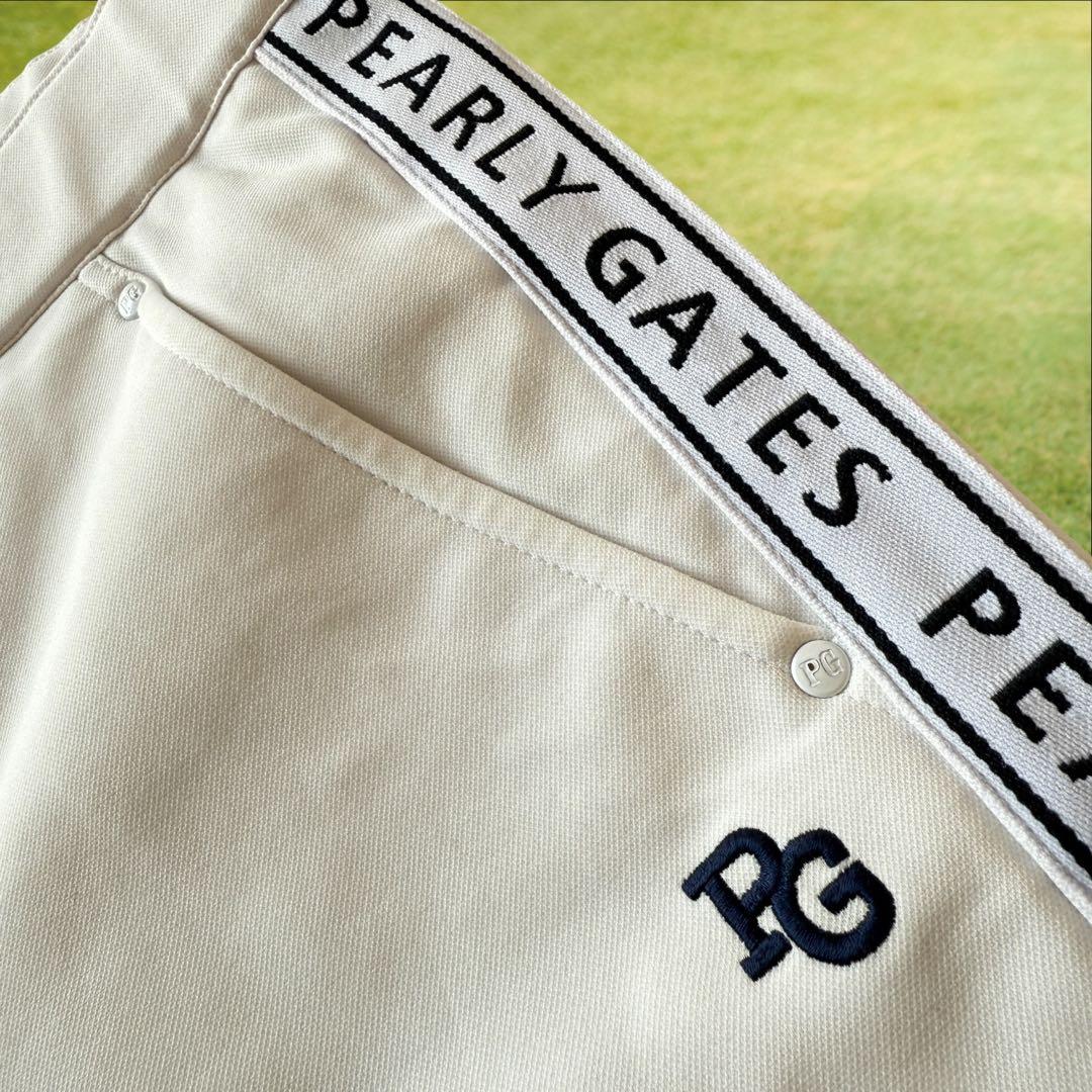 美品 パーリーゲイツ パンツ 白 ホワイト 4 M〜L相当 色褪せ無し