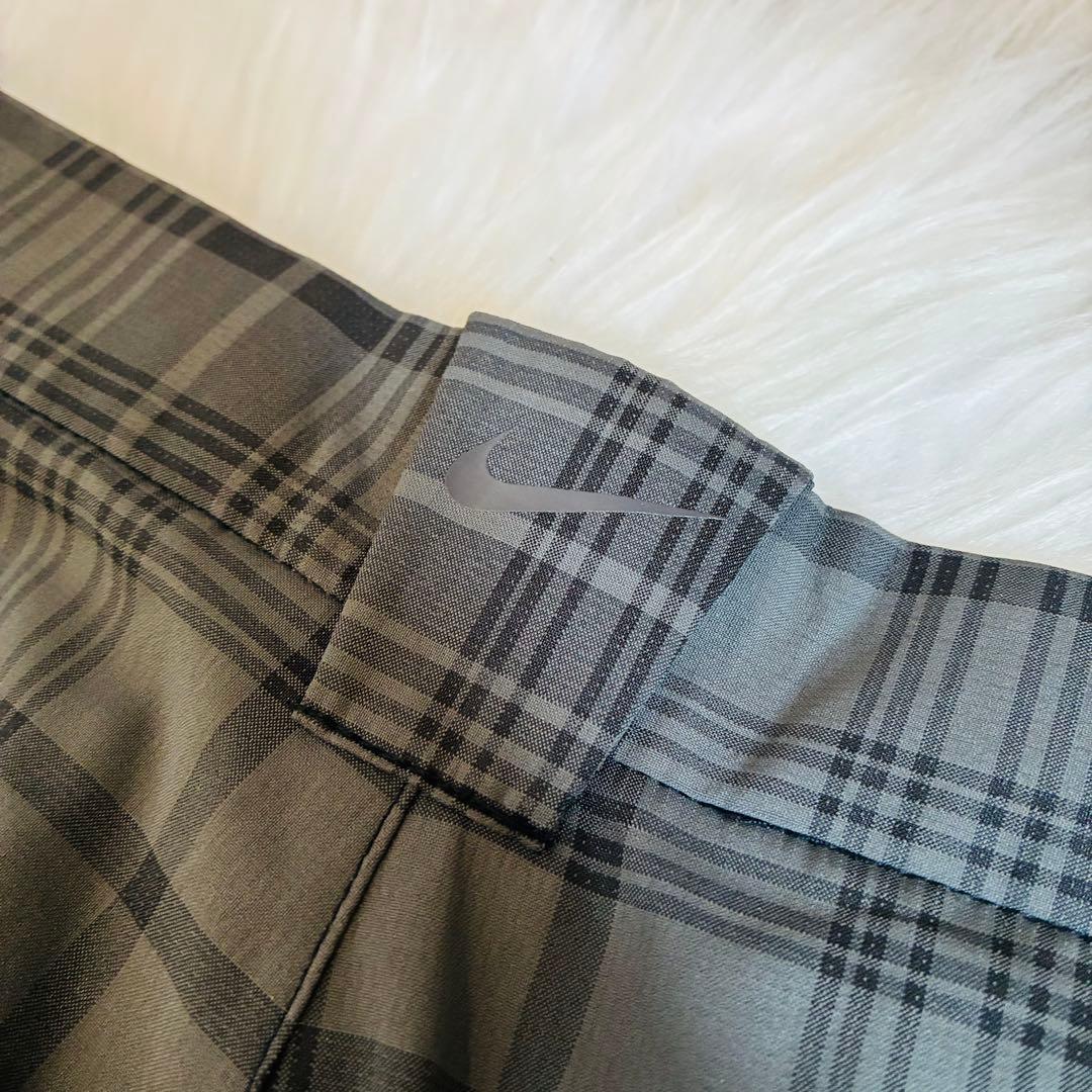 未使用級 NIKE GOLF ナイキゴルフ タイガーウッズ チェック ロゴ刺繍