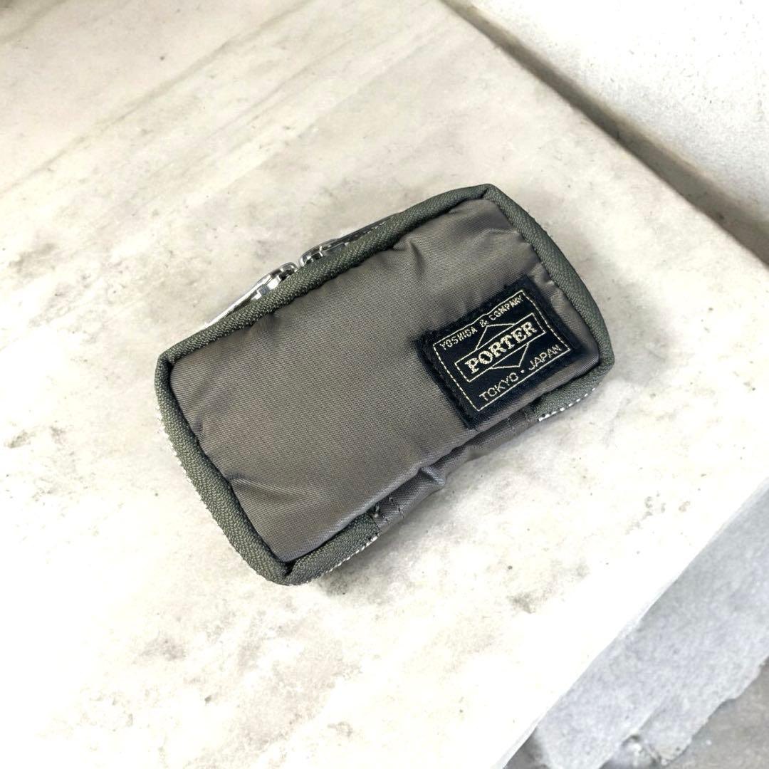 希少✨ポーター タンカー ラウンドファスナー キーケース セージ