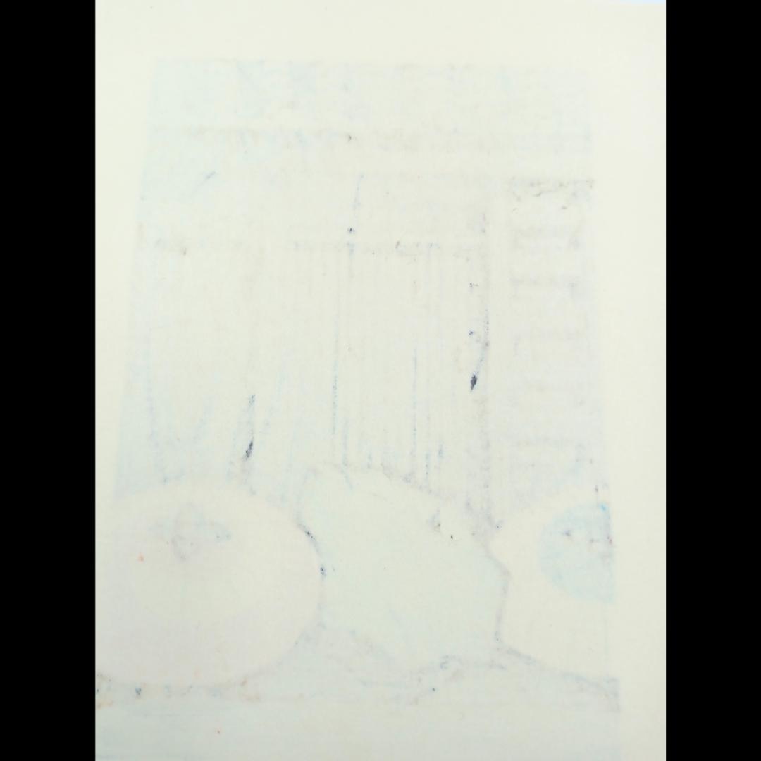 真作]創作版画 西嶋勝之先生木版画「かたしぐれ」サインあり 無限定