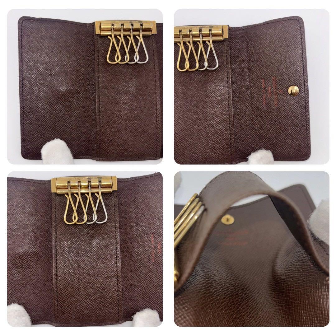 極美品】ルイヴィトン ミュルティクレ4 キーケース4連 ダミエエベヌ