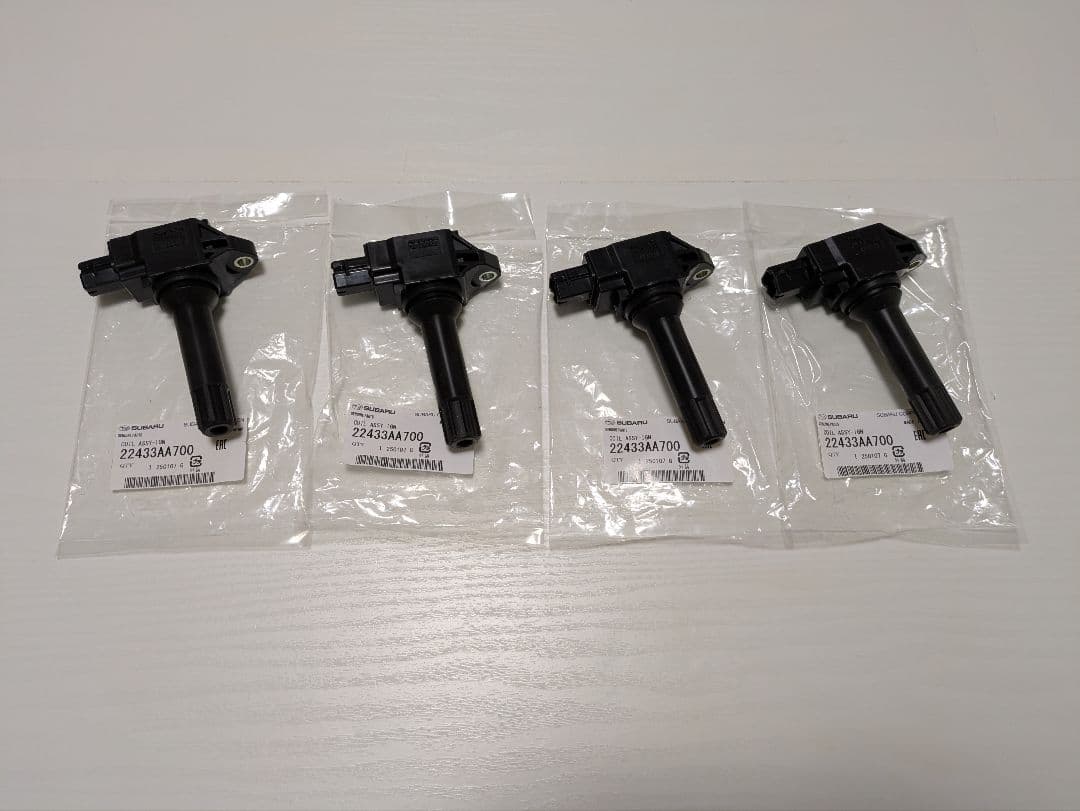 【だだ】SUBARU 点火コイルアセンブリ 22433AA700 4個 SUBARU（スバル） 新品 イグニッションコイル コネクター 配線付 4個