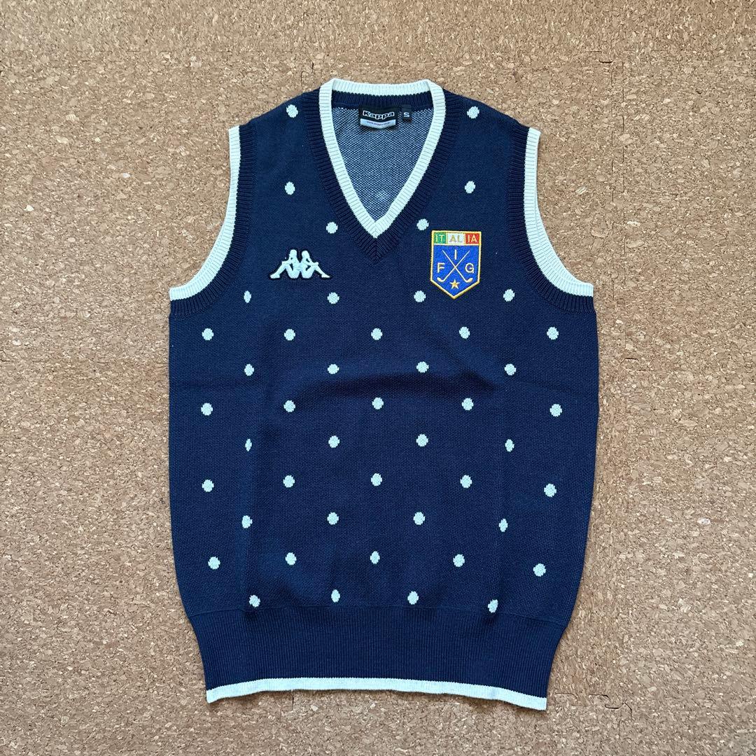 美品✨Kappaネイビードット柄ゴルフセットアップ