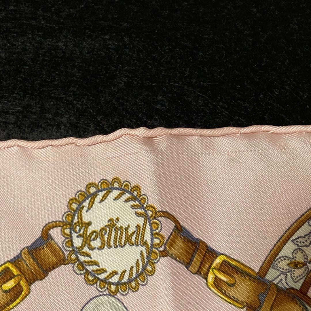 HERMES カレ40 Festival 祭典 スカーフ ピンク シルク - メルカリ