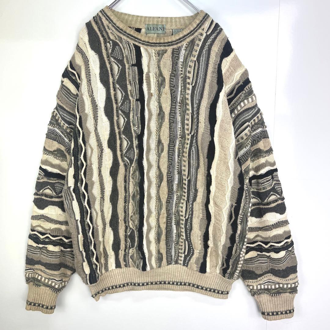 coogi調 3D デザイン ニット マルチカラー セーター ビギー - メルカリ