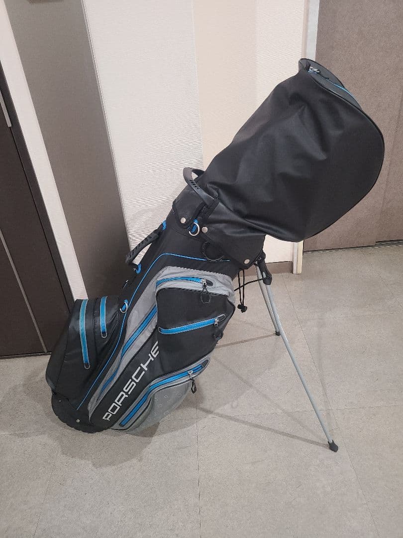 PORSCHE純正 ポルシェ キャディバッグ 黒/グレー/青 Porsche キャディ
