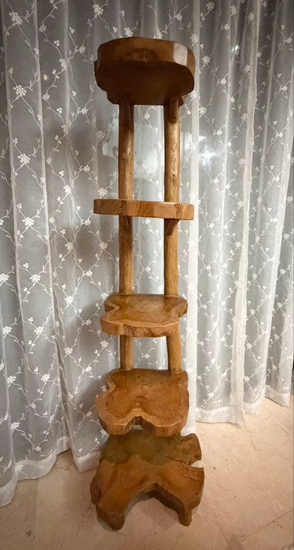 チークナチュラルシェルフ5段 本棚 無垢 木製 天然木 おしゃれ ナチュラル 飾り棚 飾棚 オープン