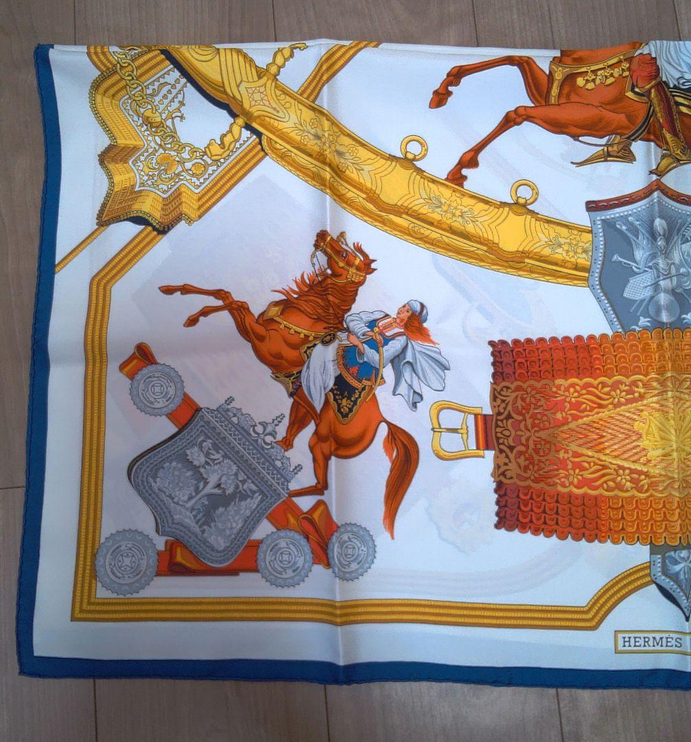 a57 HERMES エルメス スカーフ 馬と武器 88cm 箱付き - メルカリ